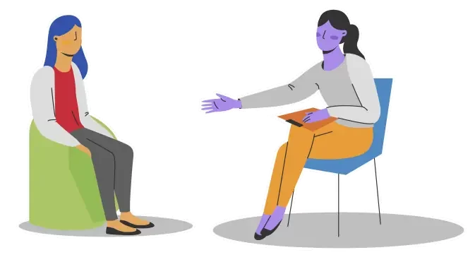 Colleagues talking