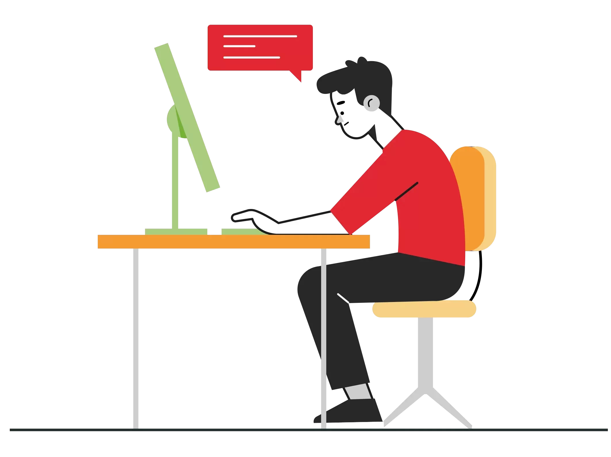 Recruiter At A Desk
